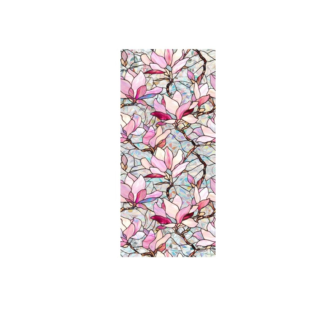 Magnolia Floral Rainbow Sunroof Film Static Cling Privacy