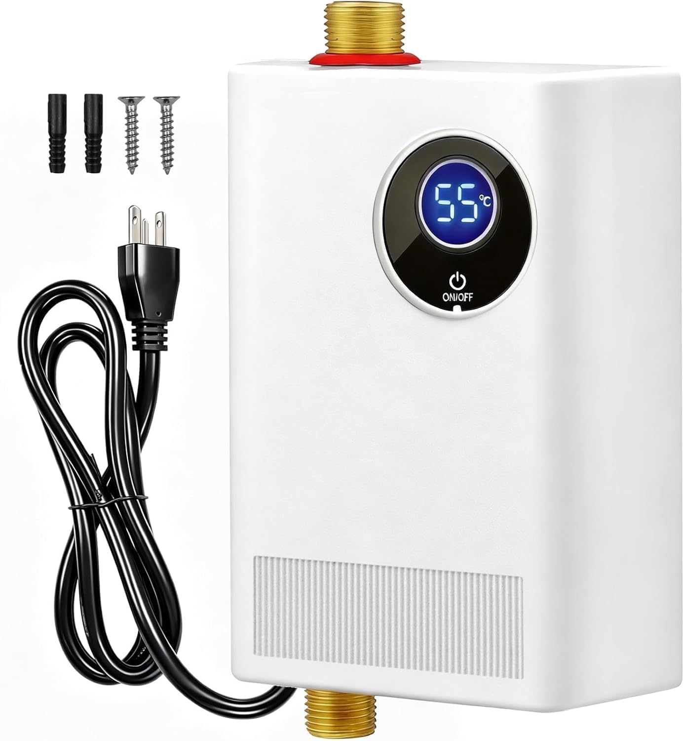 Photo 1 of Tankless Water Heater Electric 110V, 3000W Instant Water Heater Under Sink, On Demand Hot Water Heater Electric with Digital Display, Portable Mini Small Water Heater for Kitchen Bathroom RV