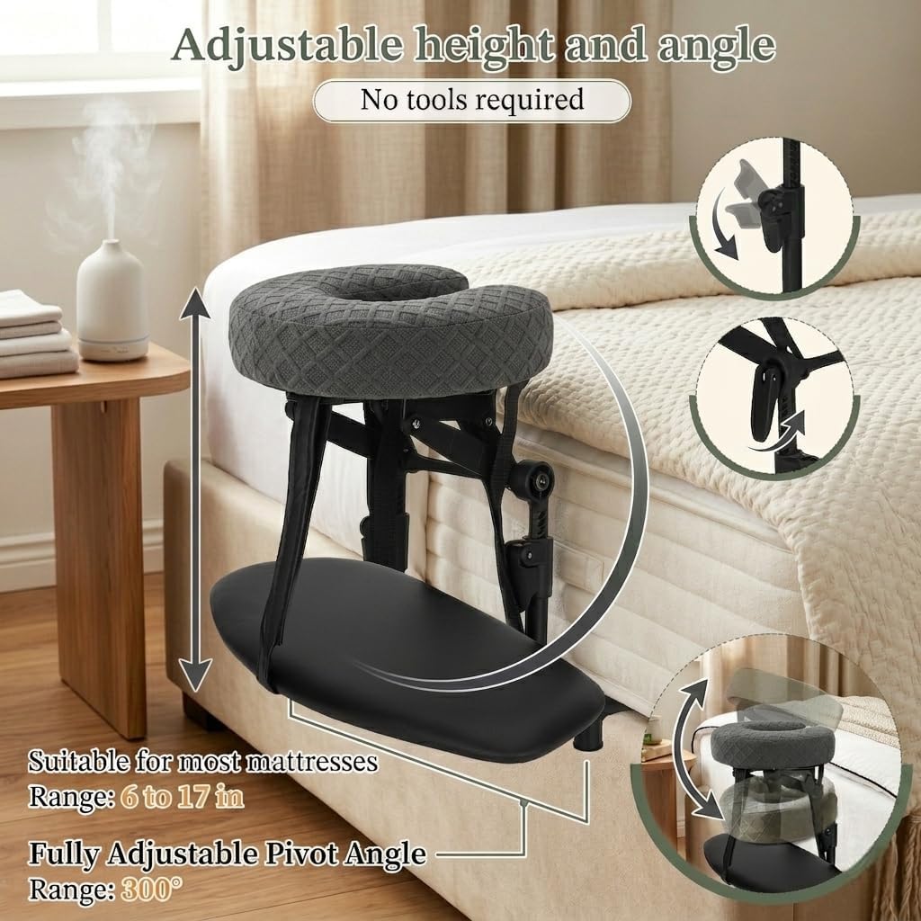 Massage Headrest for Bed with Arm Rest & Breast Pillow & Face Down Pillow image 3