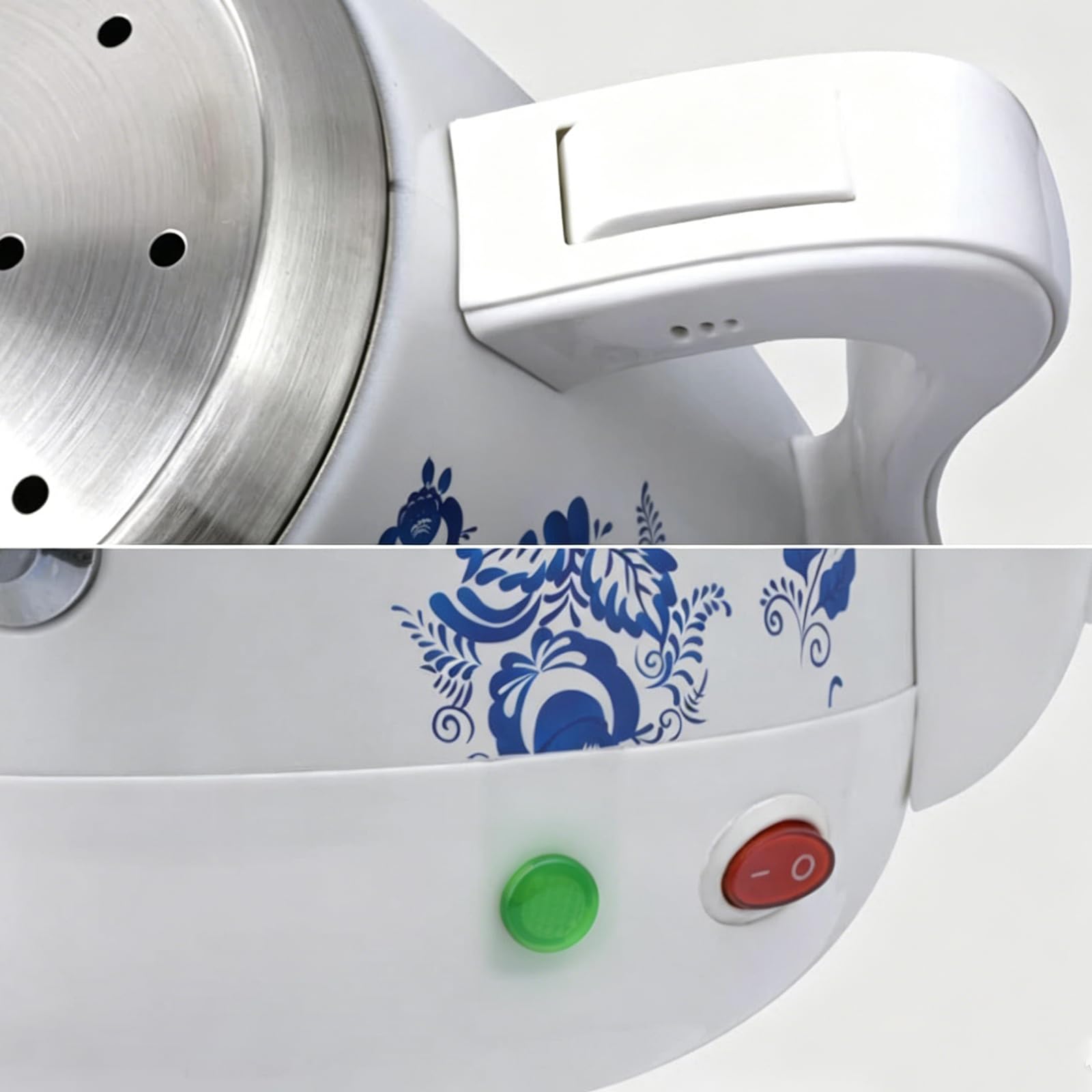 Ceramiczny czajnik elektryczny 1800 W, turecki elektryczny czajnik, automatyczne wyłączanie i ochrona przed suchym, czajnik ze stali nierdzewnej 4 l + ceramiczny czajnik 1 l