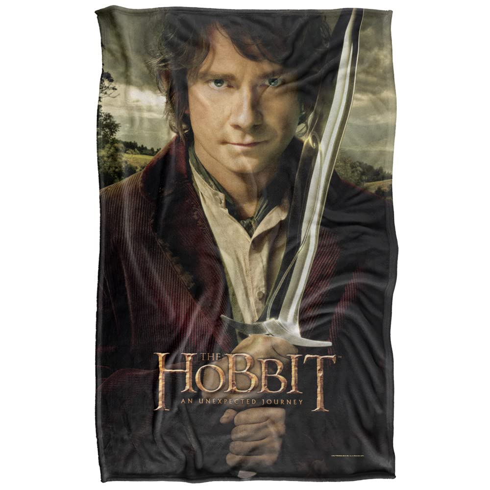 Couverture The Hobbit plaid doux toucher soyeux 91 x 147 cm pour lit