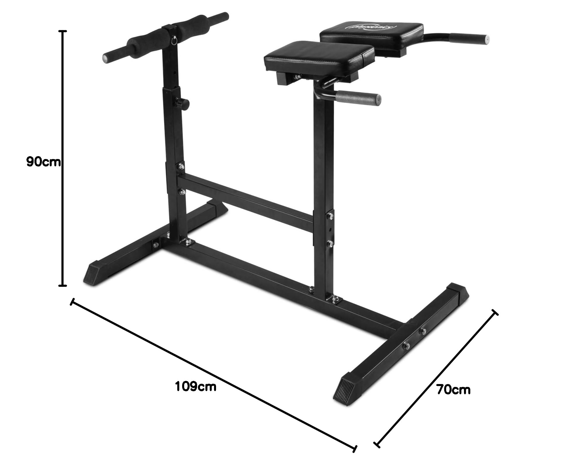 Appareil de Musculation du Dos et des Abdominaux Hyper Extension - Cales Rembourrées pour les Jambes - Pliable & Réglable - Banc Sit Up, Machine de Dos et les Fessiers