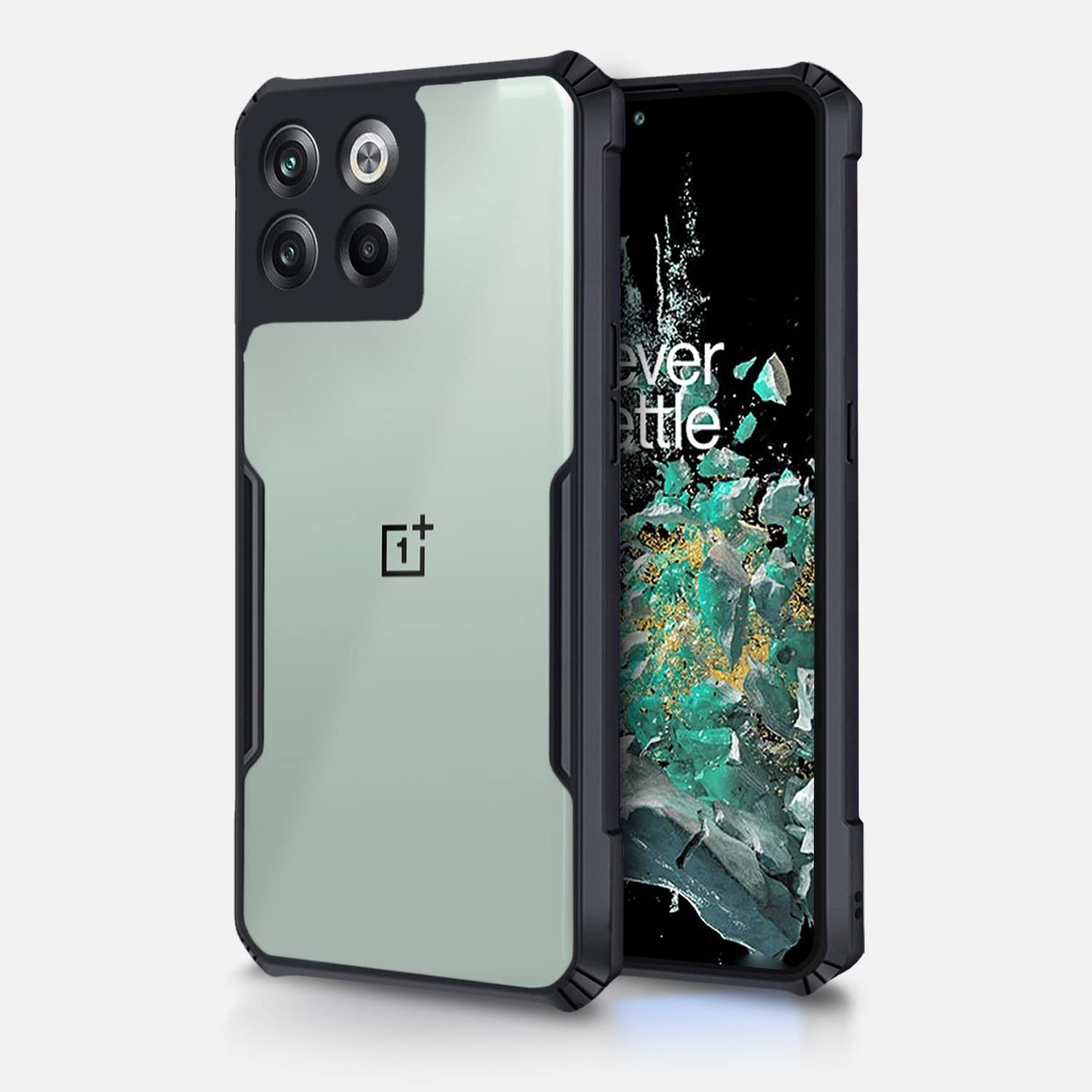 Pikkme Oneplus 10T 5G Back Cover | Crystal Clear Transparent Back | Ultra Hybrid | Full Camera Protection | Raised Edge | Bumper Back Case for Oneplus 10T 5G (Black) (B0BGJCPRKK) Amazon Price History, Amazon Price Tracker