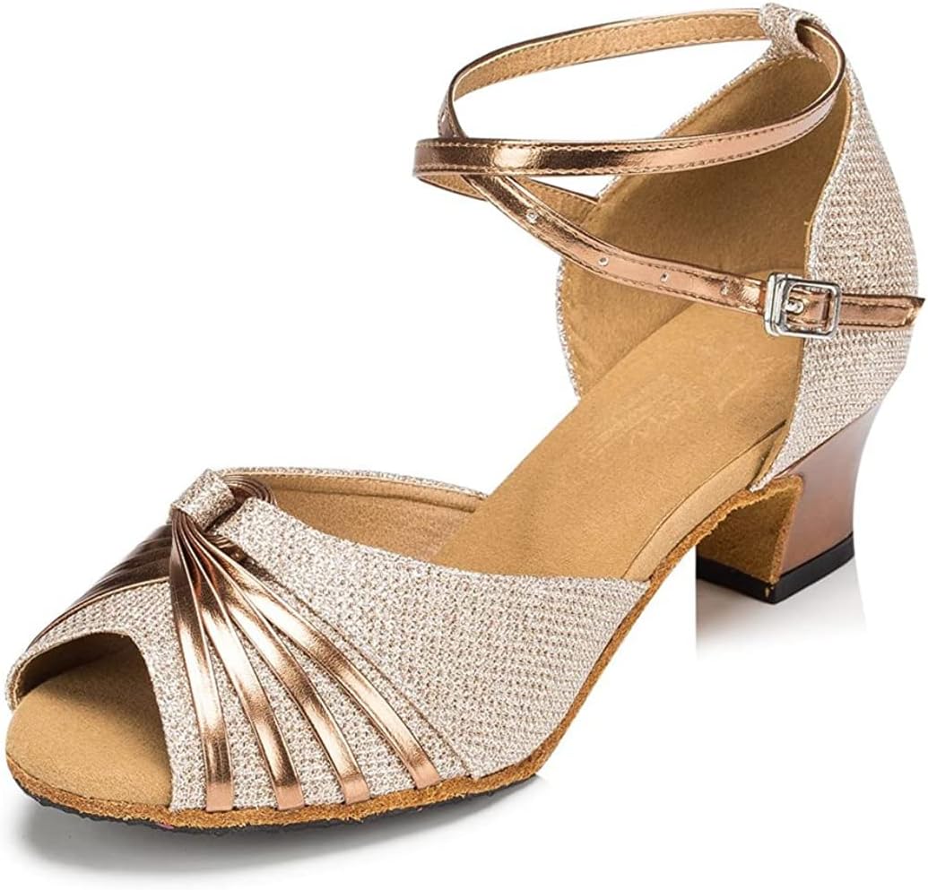 Women's Suede Sole Party Wedding Shoes Sandals Practice Ballroom Dance Shoes