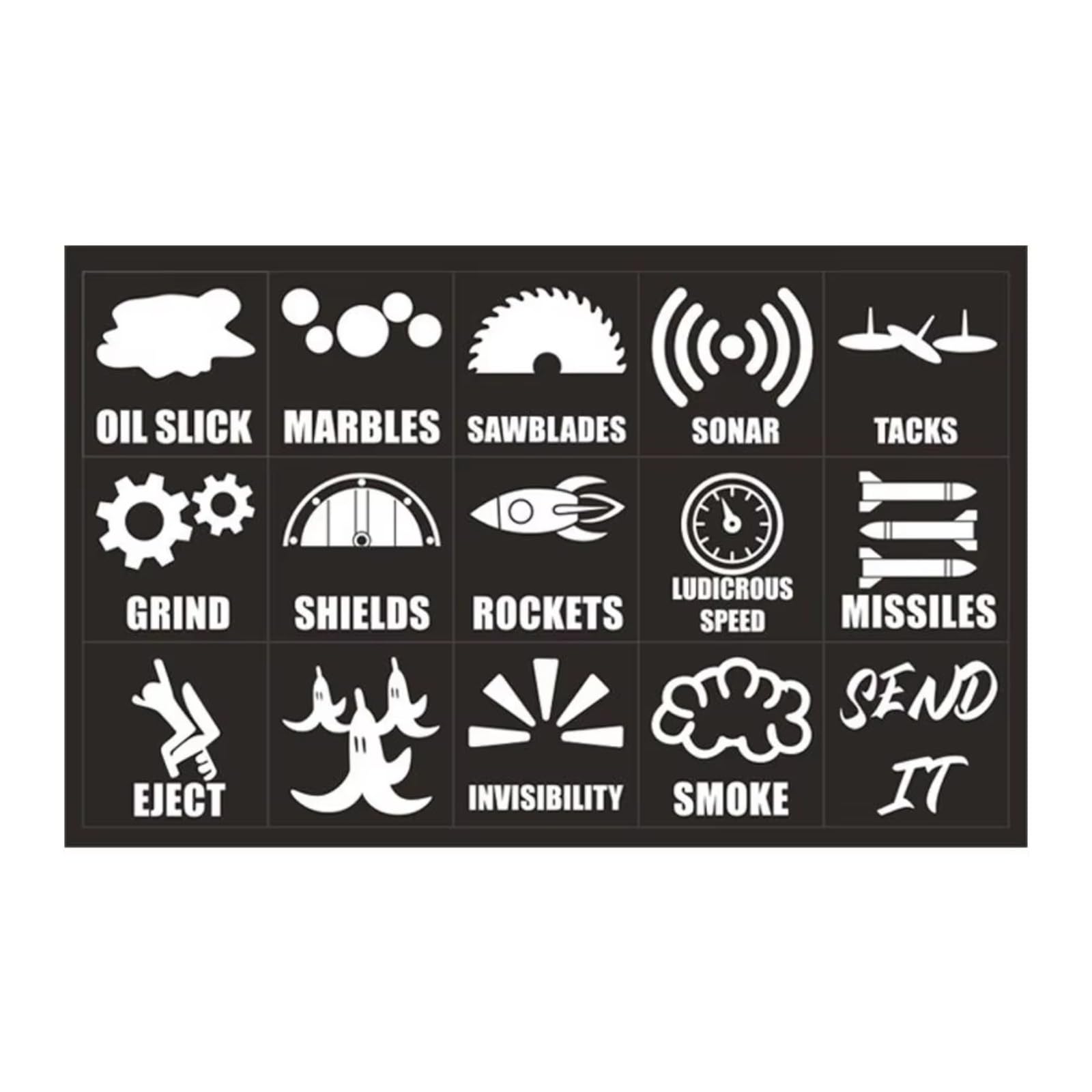 Button Universal 15pcs Creative Car Button Stickers Dashboard Console Label Decals Self Decorations for Truck