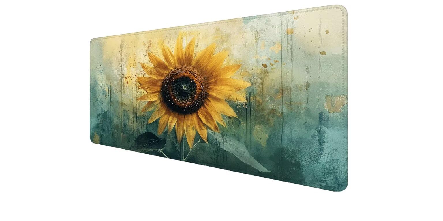 Mouse pad gigante 900x400x3mm abstracto con bordes cosidos para PC 8
