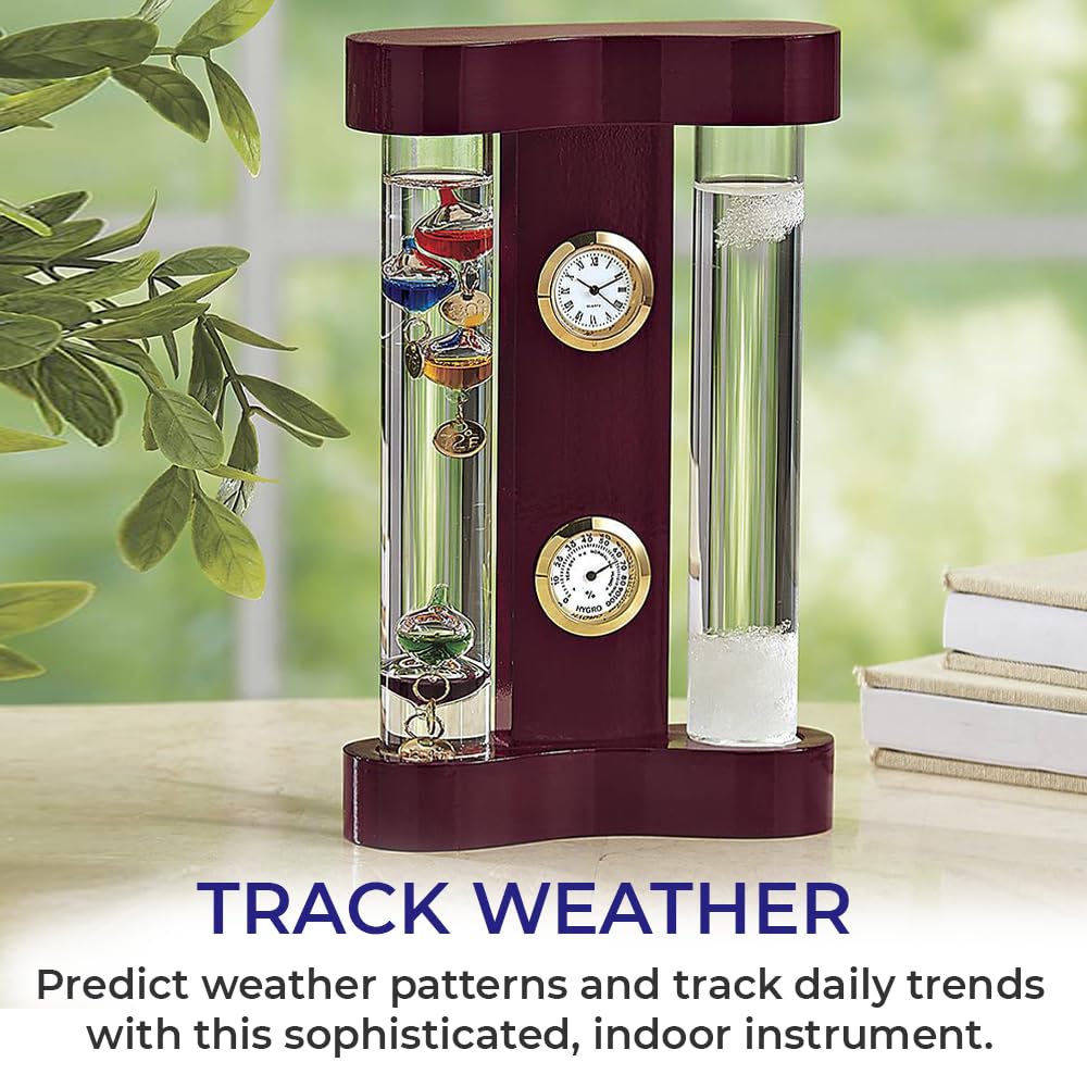 Amazon.com: Desktop Combo Weather Station | Galileo Thermometer