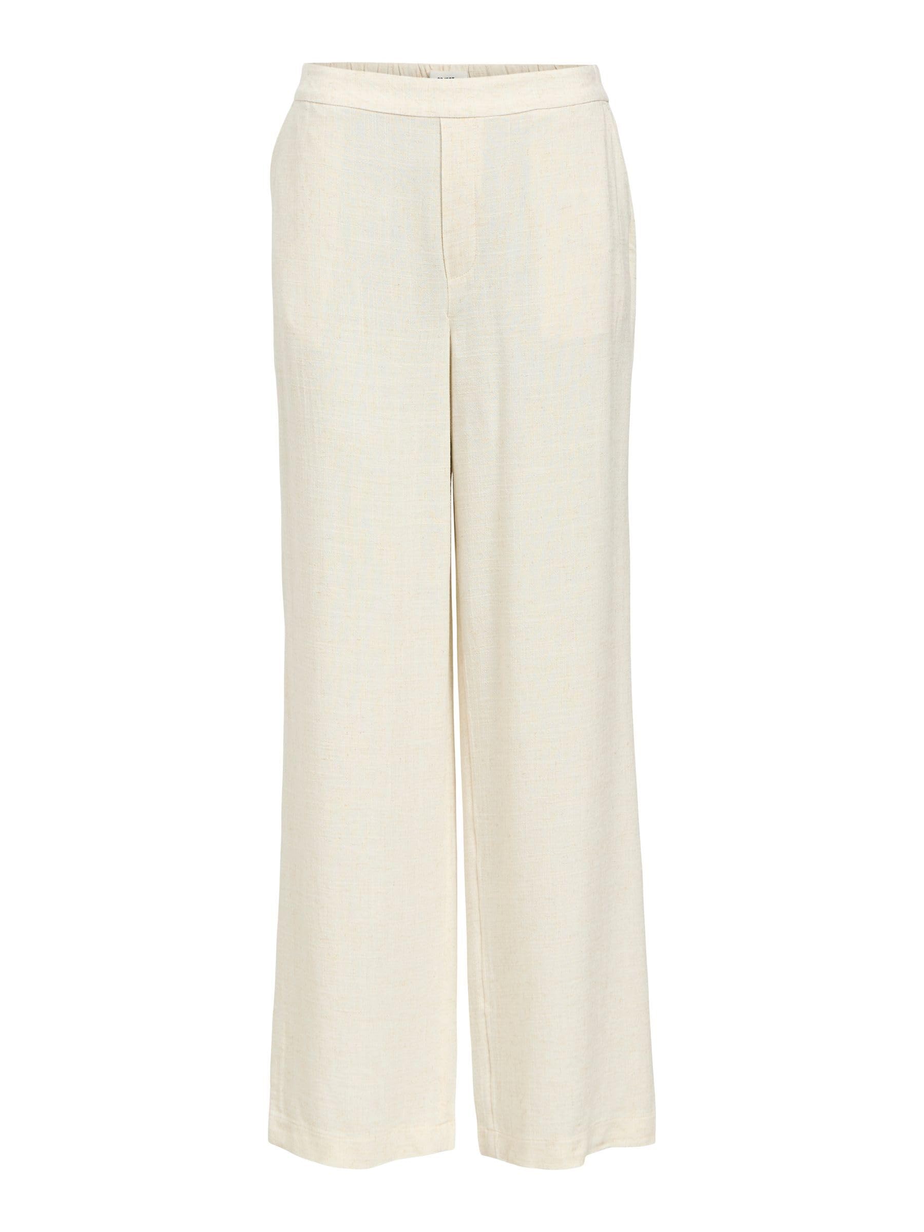 Object Female Hose mit weitem Bein Leinenmix