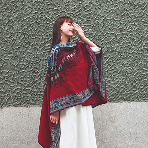 Vintage Women's Shawl Wrap Poncho Ruana Cape Cardigan Sweater Open Front for Spring Fall Winter3