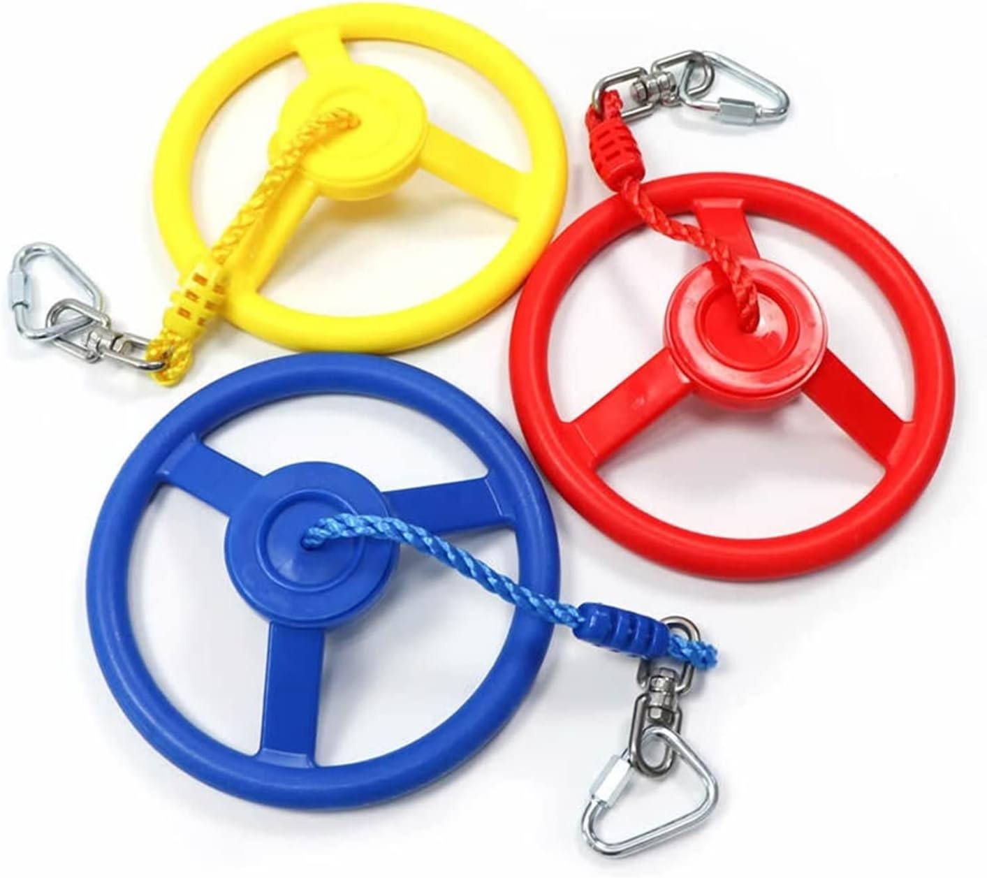 Garden swing swivel swing, kids climbing wheel, obstacle wheel, suitable for children jungle yard fitness, arm relaxation strength training outdoor garden swing (Color : Foam)