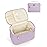 Wandering Nature Large Makeup Bag, Travel Make Up Organizer Cosmetic Brush Bags Case for Women in Fabric,Purple,Patent Pending