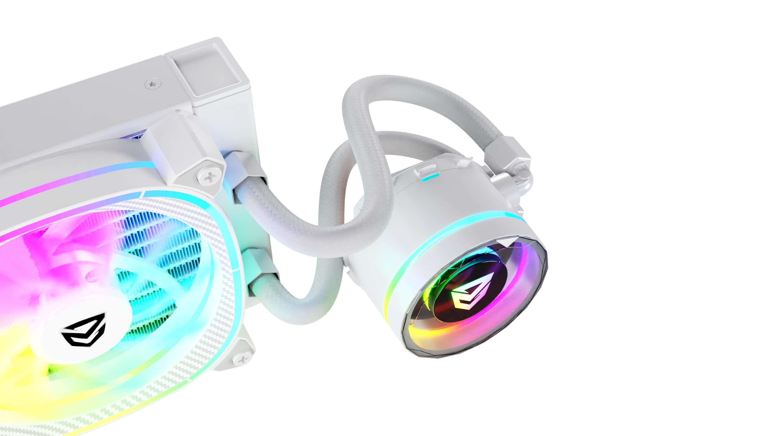 Nfortec Atria X refrigeración líquida CPU 240mm ARGB 240W compatible Intel AMD color blanco