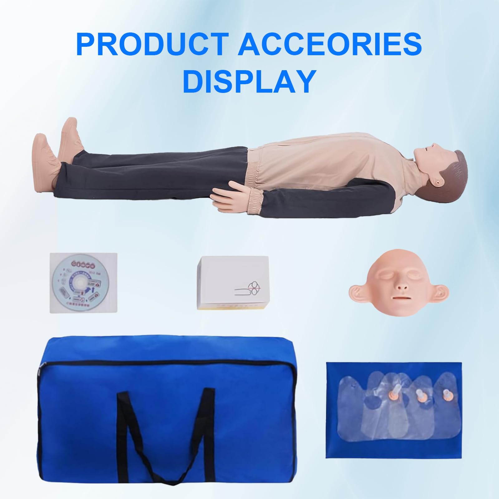 Reanimationspuppe Erwachsene Erste Hilfe Trainingspuppe CPR Übungspuppe Manikins Medizinische Puppe für Erste-Hilfe-Schulungen, Patientenaufklärung und Unterricht (Erwachsene)