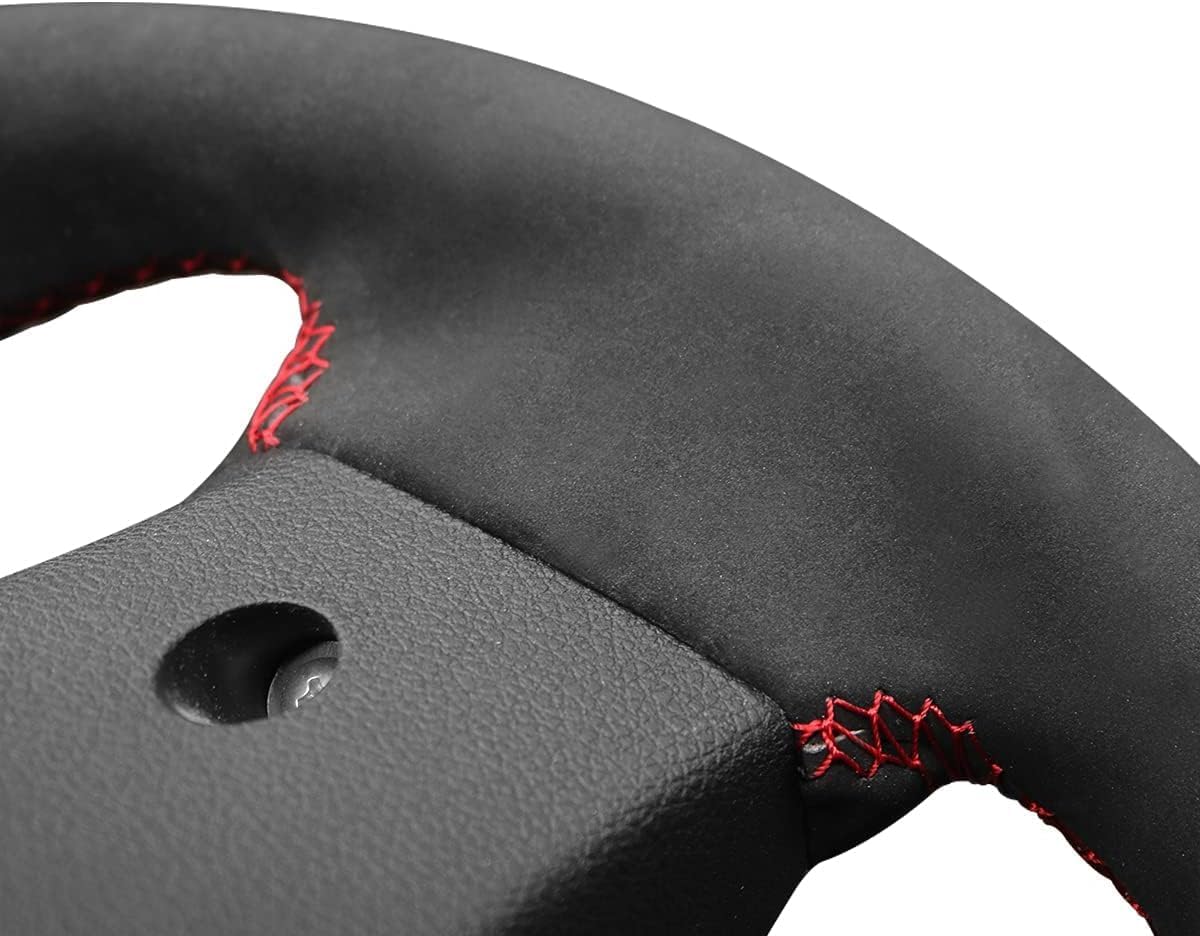 Genuine Leather Carbon Fiber Steering Wheel Cover for Kia Sportage 2017-2019 / NIRO 2017 2018 2019 2020 2021 2022 / Optima 2016-2018 Accessories Car Interior Custom Fit Hand Stitched OEM