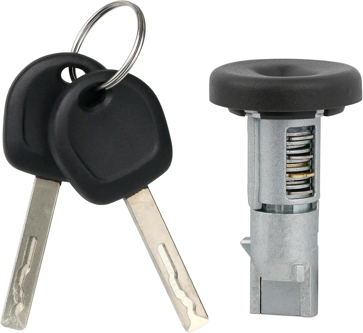 Interruptor de cilindro de bloqueo de encendido sin transpondedor con llaves 84668679 compatible con Chevy Chevrolet Silverado 1500 2500 3500 Suburban Tahoe Express, GMC Sierra Yukon Savana 2014-2019