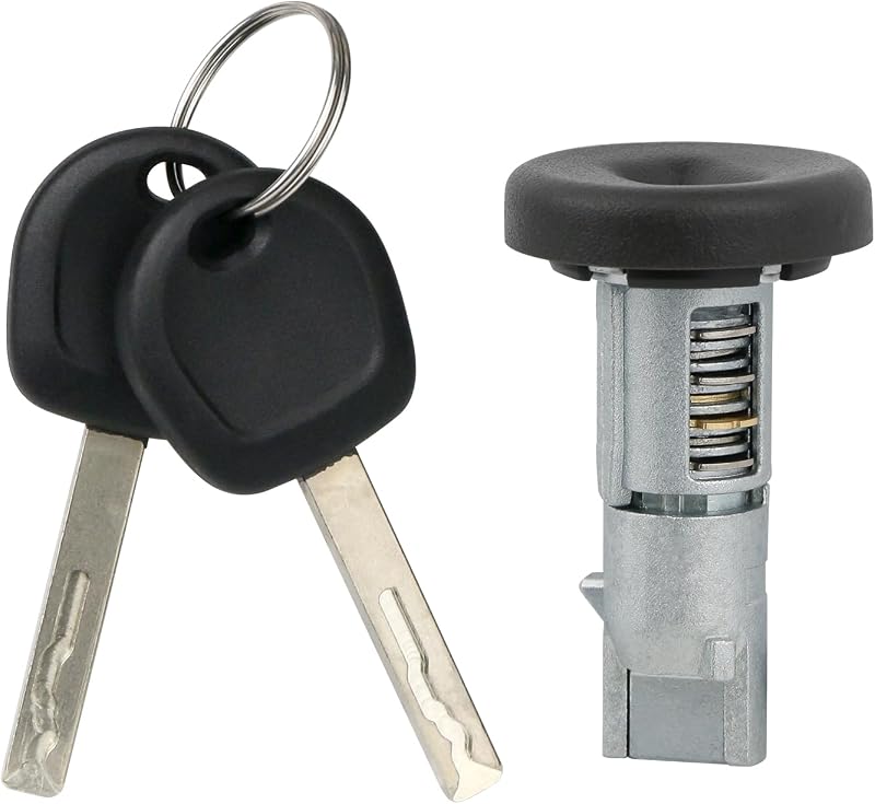 Interruptor de cilindro de bloqueo de encendido sin transpondedor con llaves 84668679 compatible con Chevy Chevrolet Silverado 1500 2500 3500 Suburban Tahoe Express, GMC Sierra Yukon Savana 2014-2019
