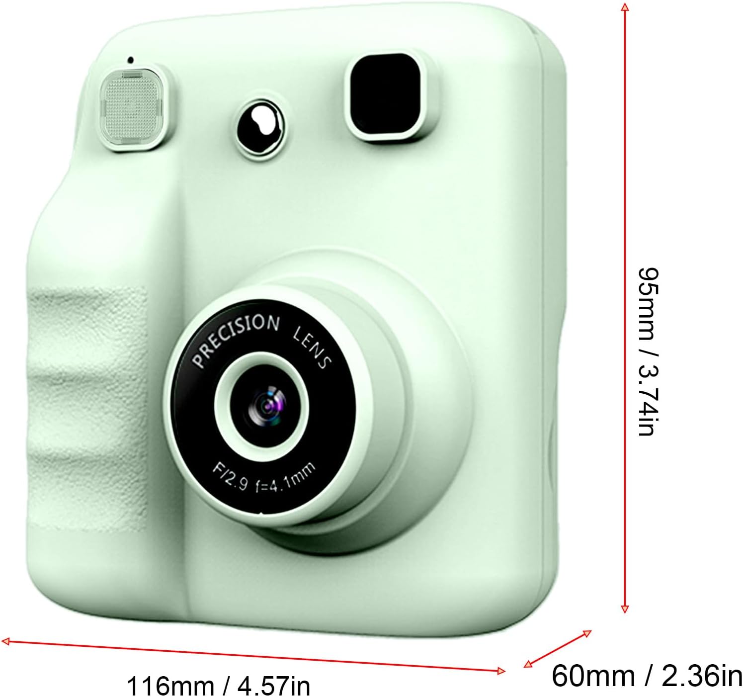 Yoidesu Kids Instant Print Camera, 48MP 1080P FHD Digital Camera with Ink Free Printing, 2.4" Screen, 32GB & 1300mAh, Fun Gifts for Girls Boys 3 to 14 Years Old for Xmas Birthday (Green)