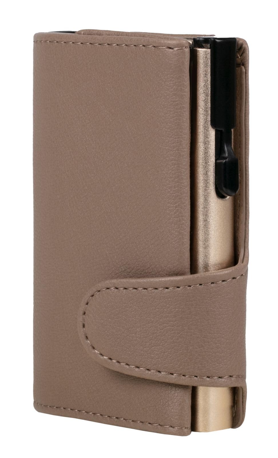 Clicksafe Münzbörse, Unisex Billfold, grau/Champagner, 10,0 x 6,5 x 2,5 cm - 963407