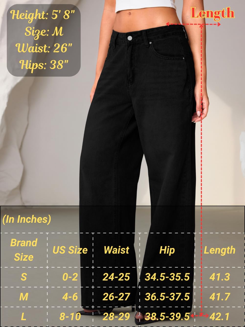 Women's Low Rise Baggy Jeans with Star Design, Soft Straight Wide Leg Pants, Lightweight and Comfortable - Image 6
