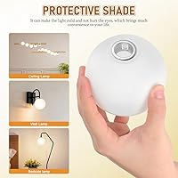 Vista 3 de Pantalla de lámpara de globo de vidrio esmerilado de 3.93 pulgadas, reemplazo redondo para decoración de luz colgante G9