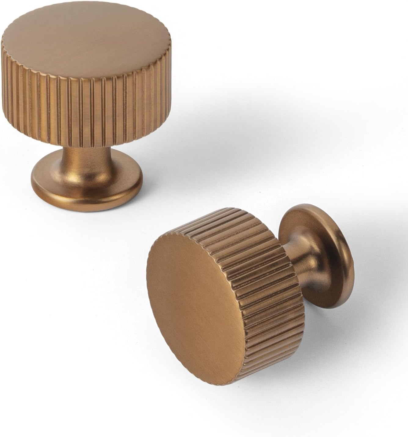 Goo-Ki Dark Gold Bronze Zinc Alloy Cabinet Large Knob - Single Hole Striped Decorations Cabinet Pull Hardware for Bedroom, Kitchen, 6 Pack