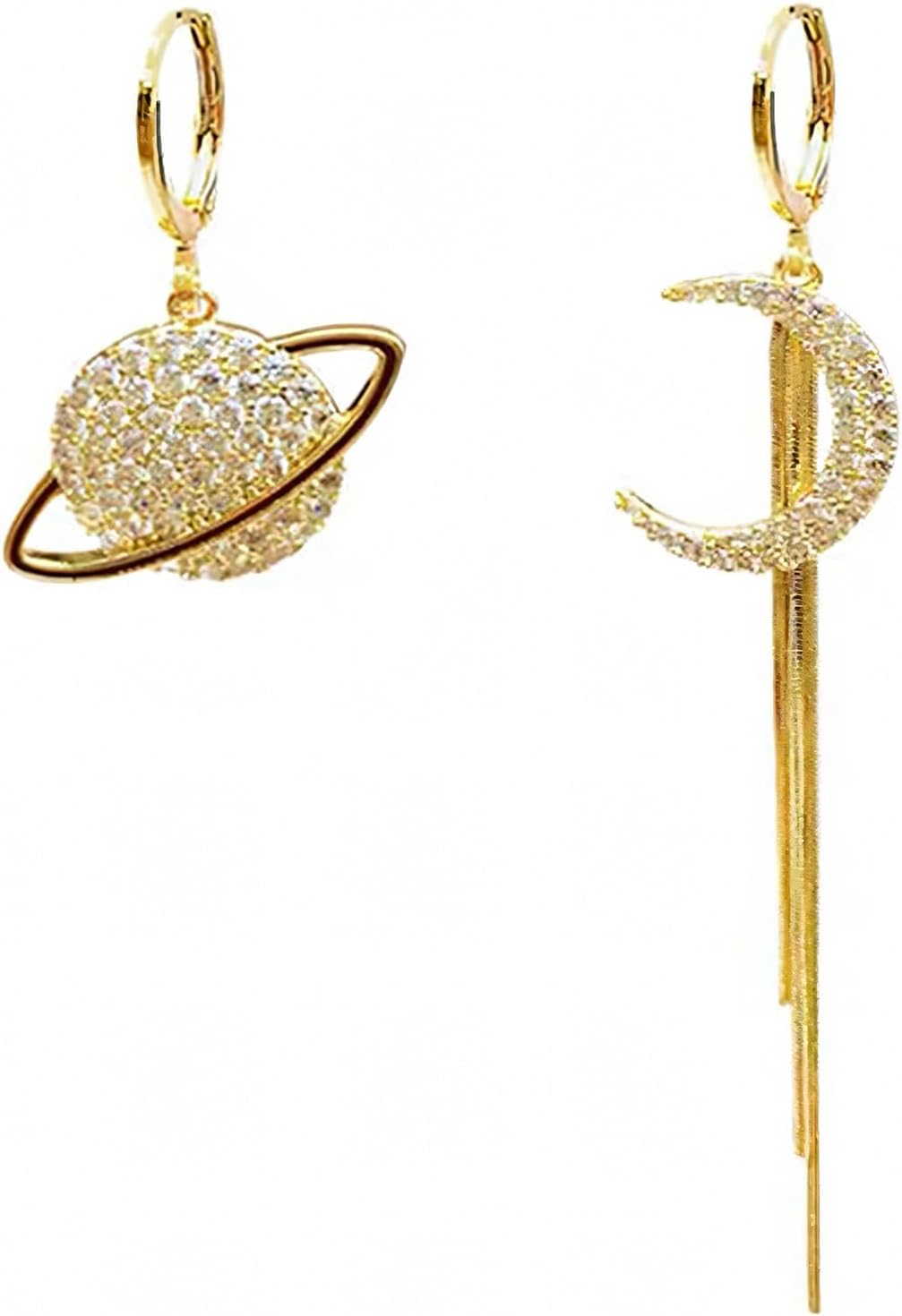 Gold Moon Earrings for Women Cute Dangle Earrings Celestial