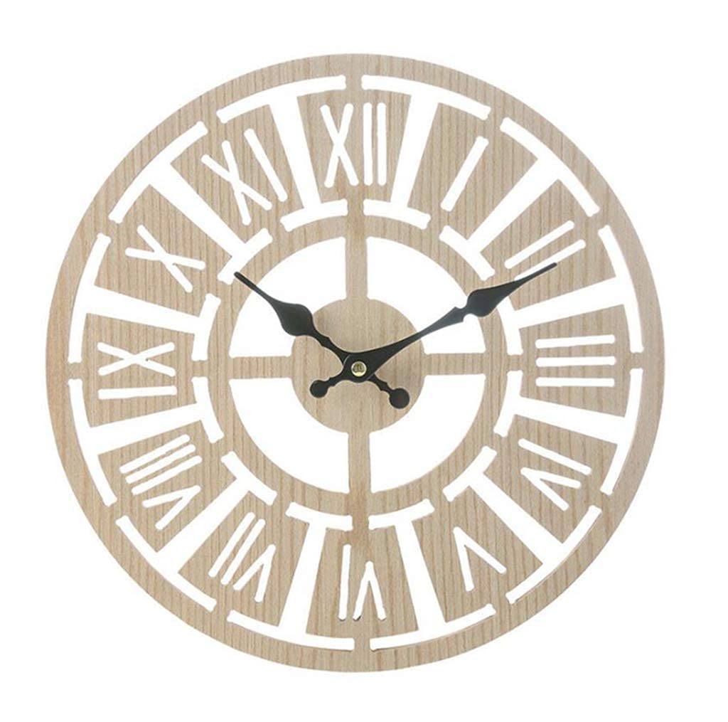 Horloge de jardin extérieur en bois vintage pour terrasses et cours