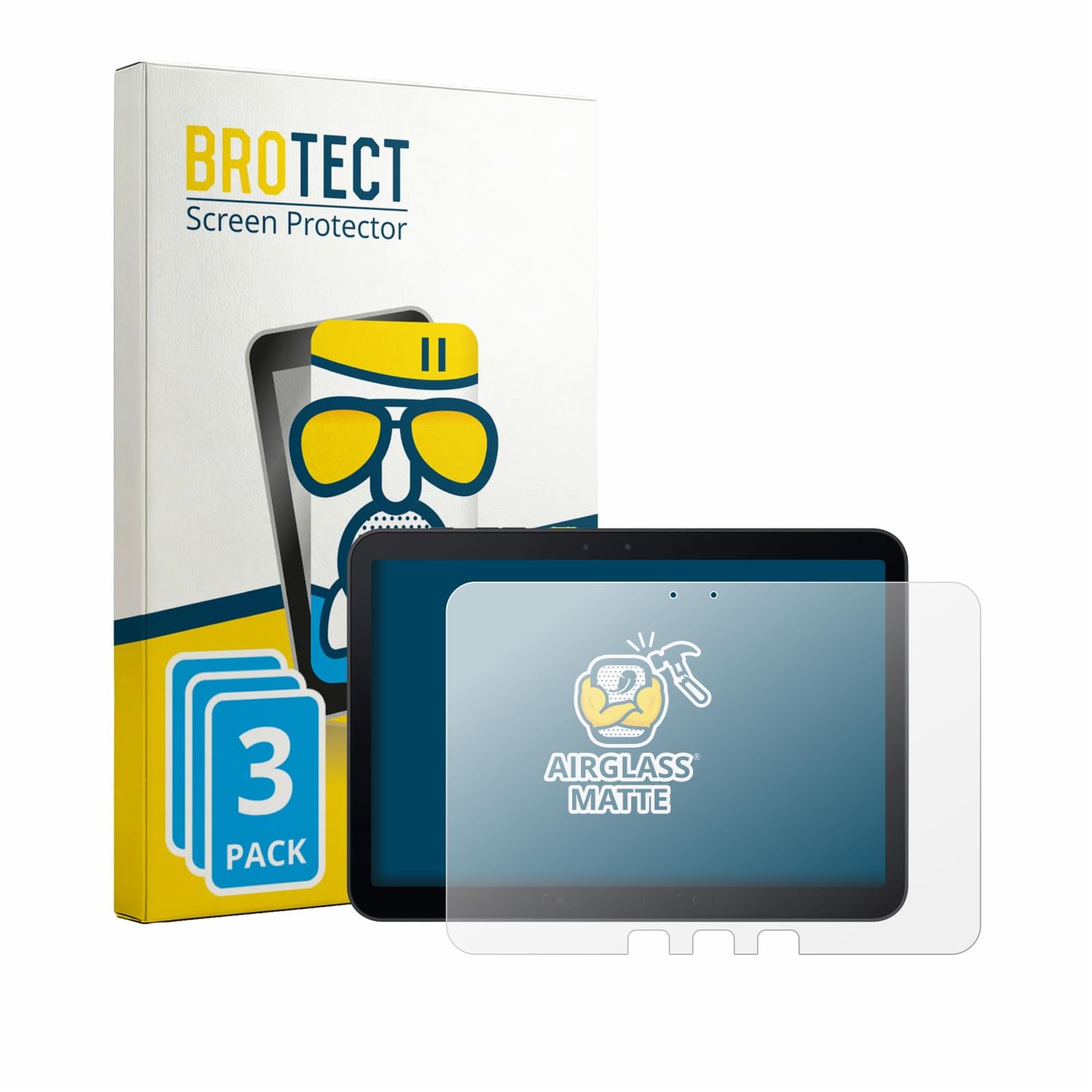 BROTECT 3 Stück Schutzglas für Samsung Galaxy Tab Active 5 Pro | Entspiegelnder Displayschutz Made in Germany, Schutzfolie Matt Anti-Reflex Kratzfest 9H Anti-Fingerprint Einfache Montage
