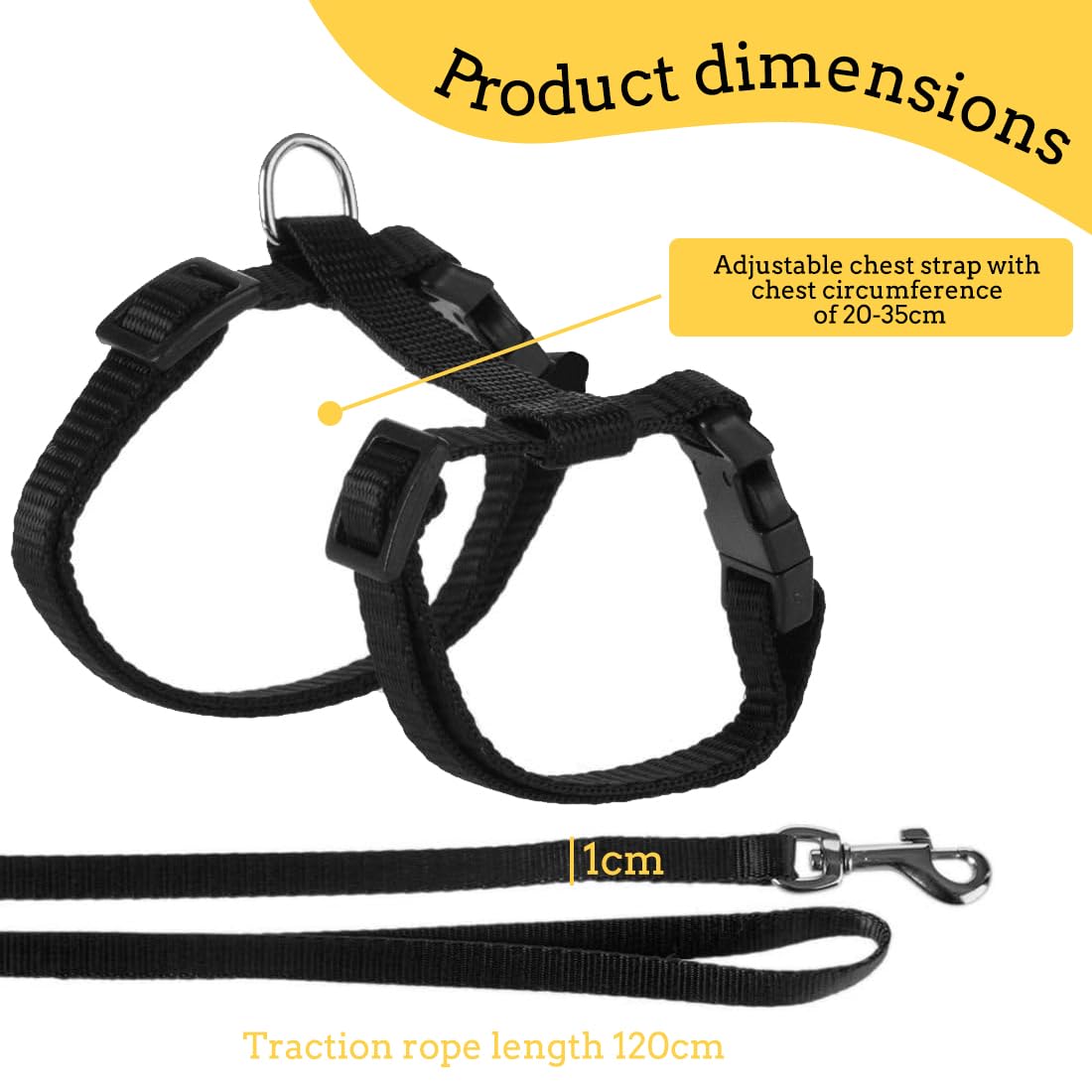 Imbracature Per Gatti 1 Pezzo Nero 120Cm Antifuga Regolabile Leggero Morbido Per Viaggi Passeggiate