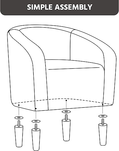 Miniatura 8 de Topeakmart Silla de barril, silla de acento de sherpa suave, silla auxiliar de club, estilo moderno, asiento profundo, sillón de barril para sala de