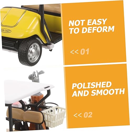 Miniatura 8 de Kisangel Carrito de golf Modelo de carrito de golf de mesa Decoración Ojo Coordinación Vehículos Modelo Fundido a presión Juguetes Carrito de Golf