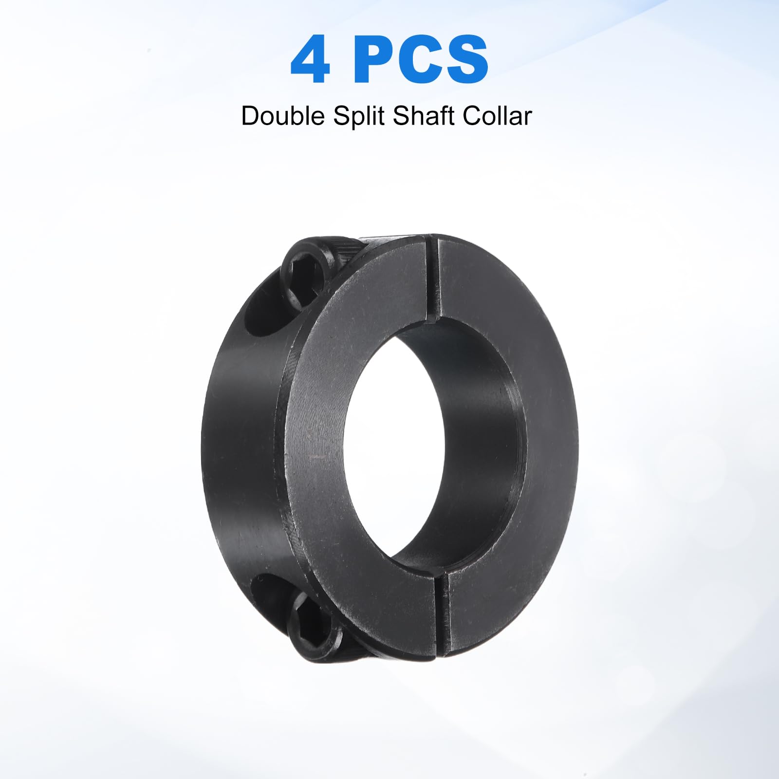 QUARKZMAN 4pcs Bagues d'Accouplement à Vis, Bague de Réglage Fente Double 1" ID x 1-3/4" OD x 1/2" Épaisseur, Collier de Serrage Coupleur d'Arbre à Verrouillage avec Vis de Réglage