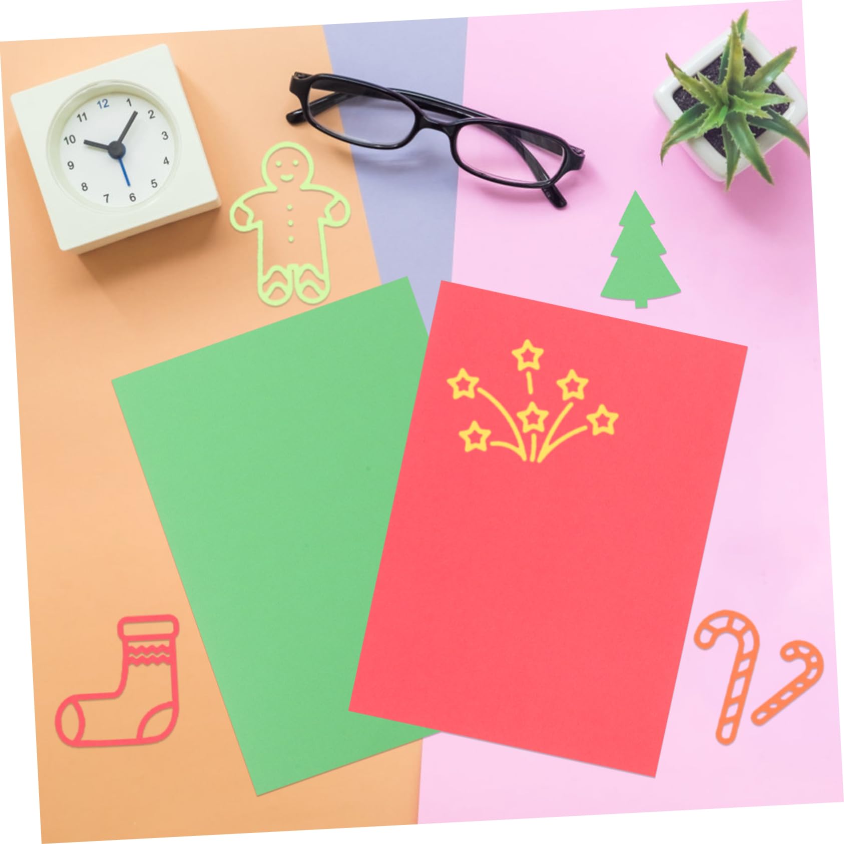 Housoutil 100blätter Bastelpapier Verdicktes Faltpapier Buntes Malpapier Für Zuhause Origami-papier Für Junge Mädchen Diy-bastelpapier Tragbares Faltpapier