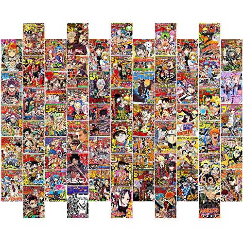 60PCS Anime Room Decor, Anime Poster, Manga Wall, Anime Magazine Covers Aesthetic Pictures Wall Collage Kit, Anime Stuff, Anime Wall Decor, My Hero Academia Posters, Anime Posters
