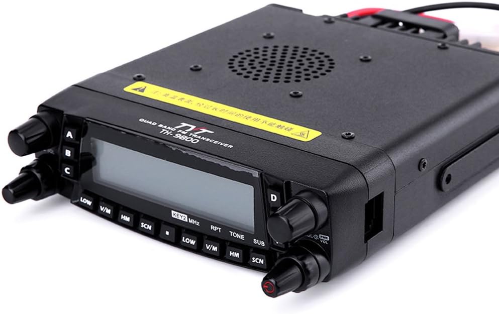 TYT TH-9800 Quad Band 50W Cross-Band Mobile Car Ham Radio Black 5.5 x 1.58 x 8.35