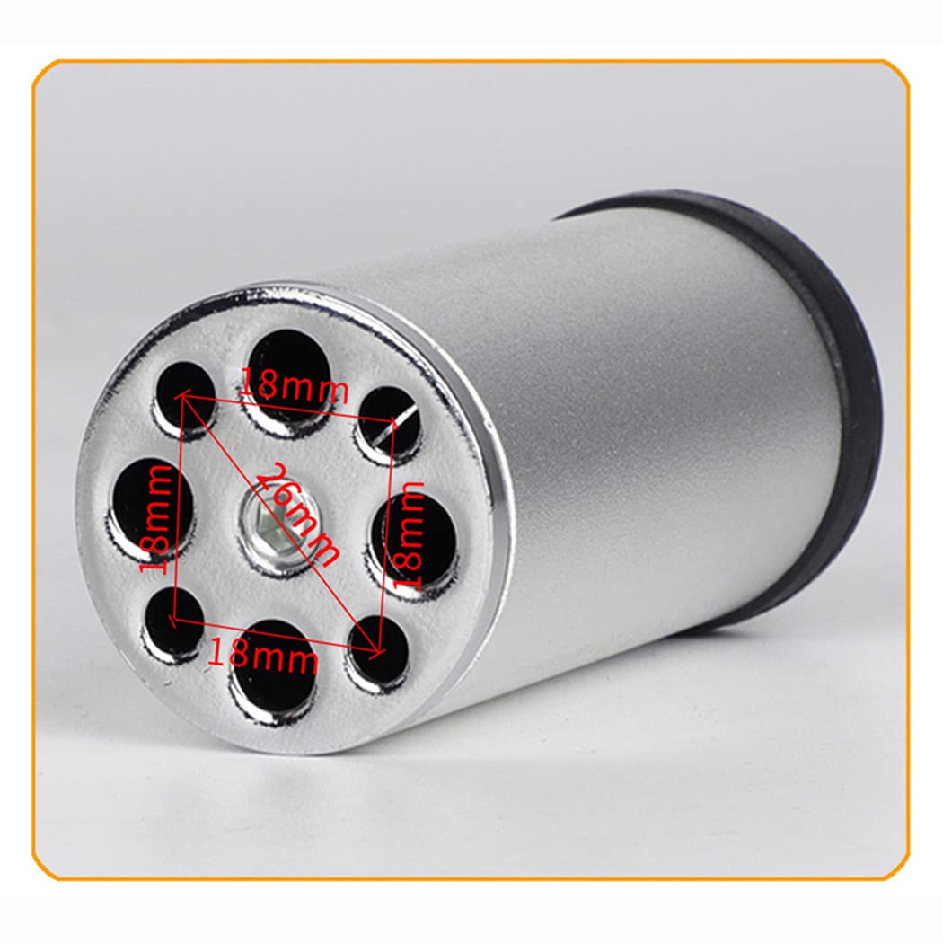 Nogi meblowe, regulowane, aluminiowe, stopki do szafek, regulowane metalowe nóżki do stołu, podnóżki do sofy, biurka, łóżka, szafki, złote, 4 sztuki (15 cm)