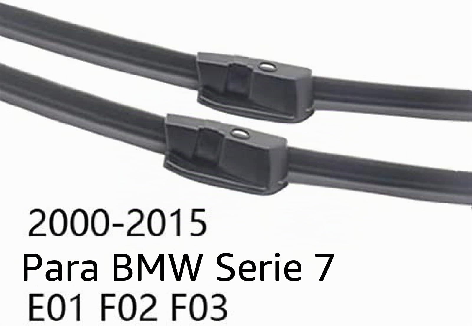 Juego de escobillas limpiaparabrisas, para BMW Serie 7 E65 E66 E67 E68 F01 F02 F03 F04 730i 735i 740i 745i 750i 760i 730d 740d 745d 730iParaLi (Color : para(E65) 2001-2008)
