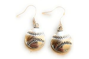 Baseball Softball Charm Ball Dangle Earrings