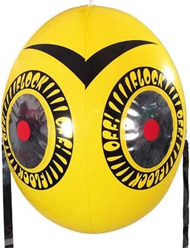 Flock Free Bird Bopper  Globo de señuelo repelente visual de pájaros "Flock Off!", Espantapájaros modernos