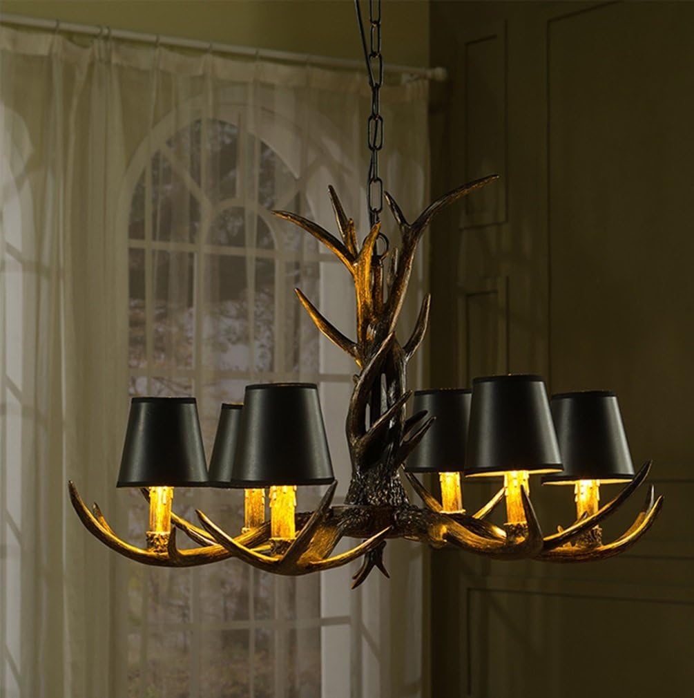 - European Retro Style/Creative Living Room Bedroom Black Tree Branches Light - 6 Light Sources