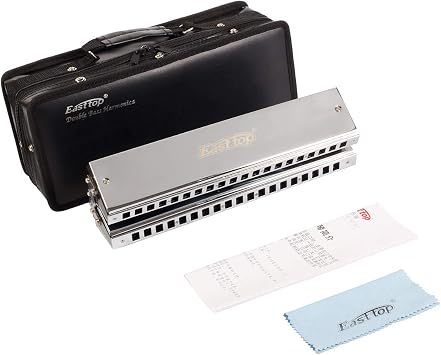 East top Bass harmonica, Double Bass Mouth Organ Harmonica For Professional Band Player, Students and Adults