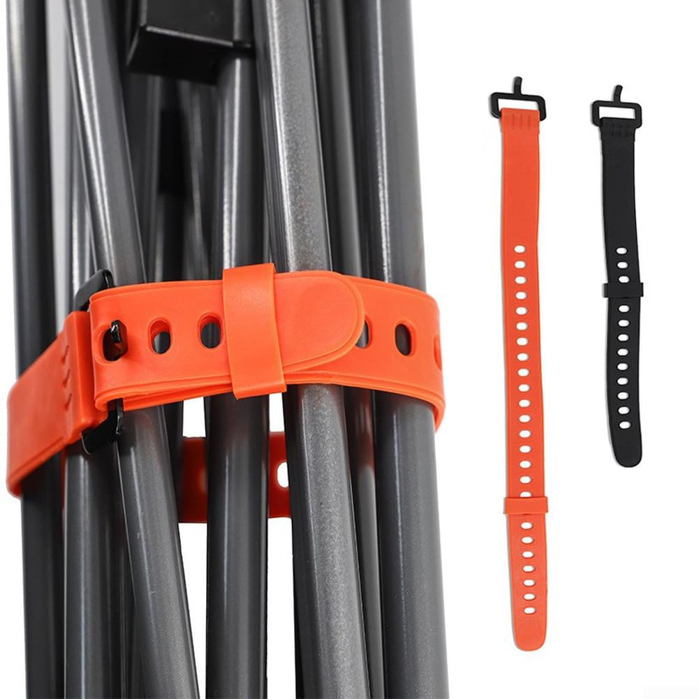 Cinghie regolabili in gomma con fibbie, strumento di ancoraggio di lunga durata resistente alle intemperie per tubi di ferro, camion, uso industriale, 30 cm 45 cm (45 cm x 2,5 cm, nero)