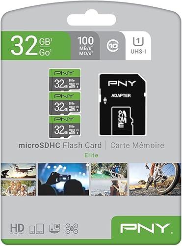 Vista 16 de PNY Elite tarjeta Microsdxc -UHS-I, U1, hasta 85MB/seg., Verde