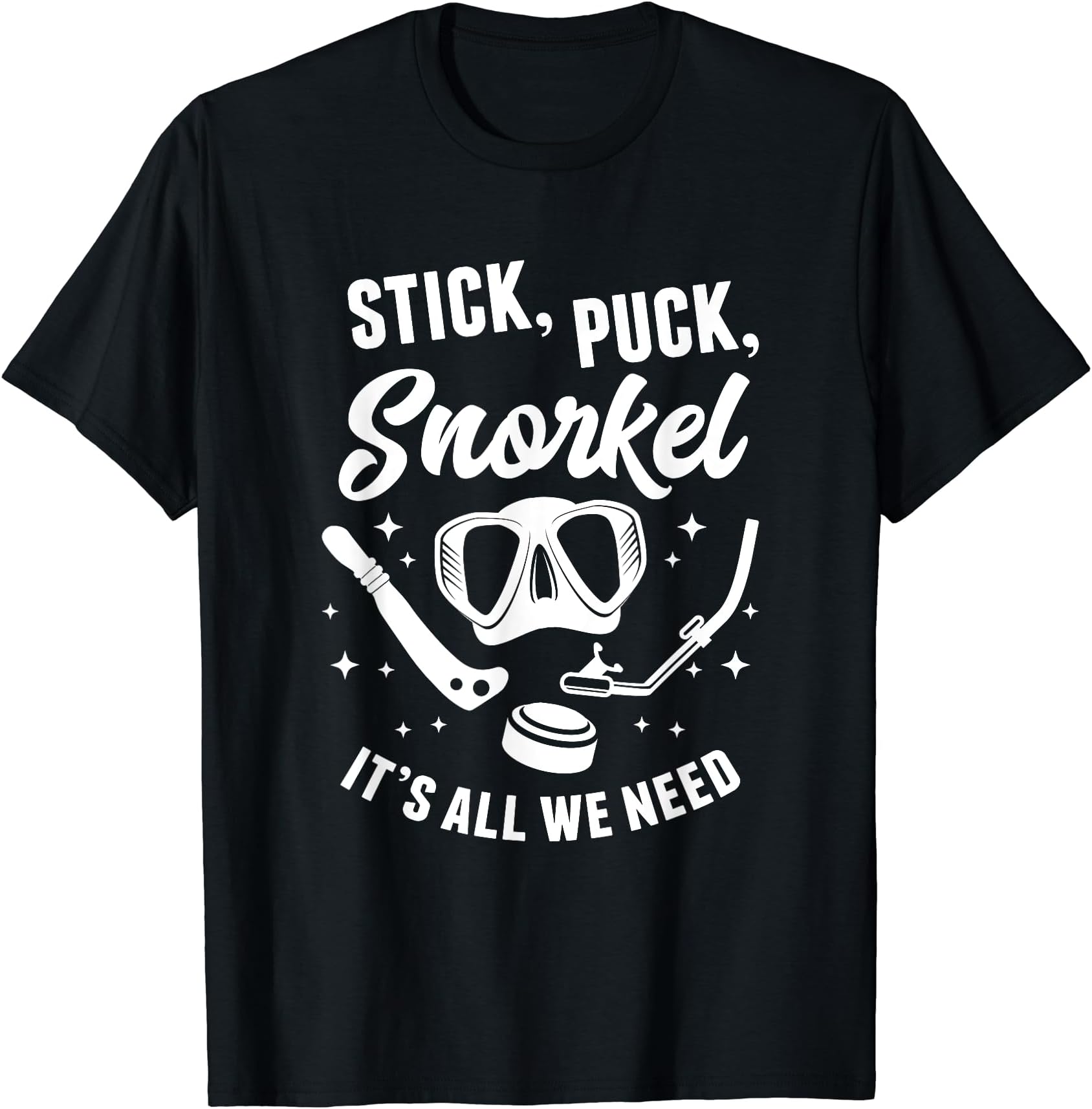 Underwater Hockey ApparelStick Puck Snorkel Water Sport Goalie Underwater Hockey T-Shirt