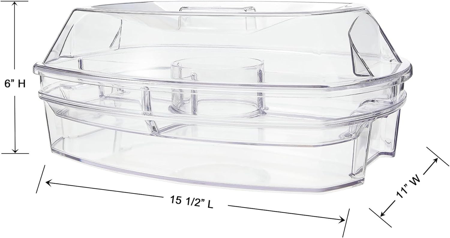 Prodyne Taca do serwowania na lodzie, 15 1/5.1 cm x 28 cm x 15 cm, przezroczysta