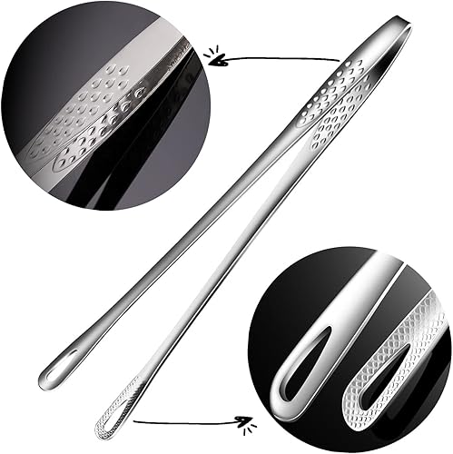 Miniatura 3 de Juego de pinzas coreanas para barbacoa, pinzas de barbacoa coreanas, pinzas para parrilla, pinzas de cocina para cocinar, pinzas de carne de acero