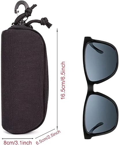 Miniatura 2 de Estuche táctico para gafas Molle, estuche para gafas de sol de caza al aire libre, paquete de cintura militar, caja de almacenamiento para gafas