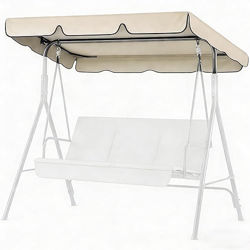 Toldo de repuesto para columpio de patio, protección 420D para todo tipo de clima, resistente a los rayos UV, para jardín, parque, porche, cubierta