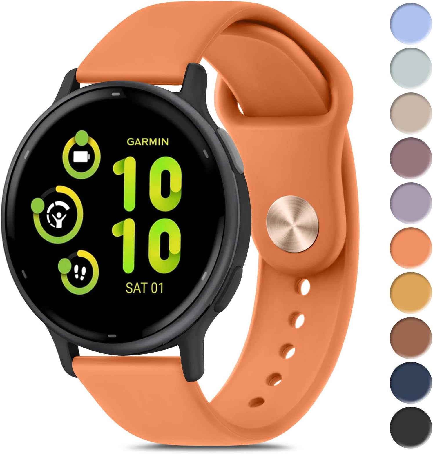 Meliya Bands Compatible with Garmin Vivoactive 5 / Vivoactive 3 Watch Band, Garmin Venu 2 Plus / Venu Sq / Venu Watch Bands Women Men, Soft Silicone Sport Replacement Strap for Garmin Vivoactive 5,