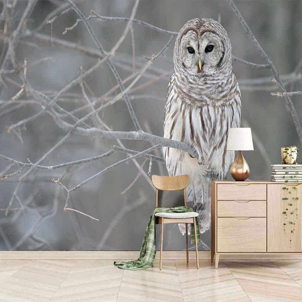 Papier peint canevas 3D hibou impression HD art moderne de luxe